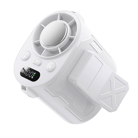 Car Clip On Fan USB Rechargeable 360 Rotation Portable Cooling Fan LED Display Strong Airflow Quiet Operation Multi Speed Cooling for Car Office Bedroom Travel Camping Summer Use