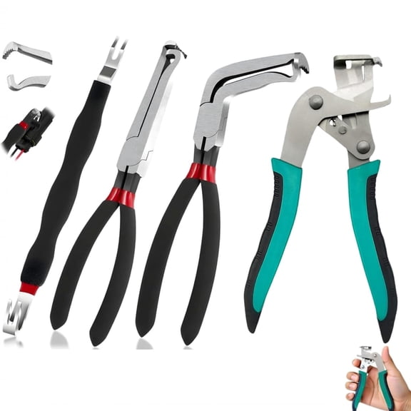 Car Clip Pliers Automotive Snap Ring Pliers Electrical Disconnect Pliers Fuel Line Disconnect Tool Connector Separator Tool Set