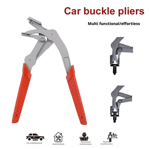 Car Clip Pliers & Rivet Remover Tool, Spring-Loaded Fastener Removal for Auto Door Panels, Interior Trim, Damage-Free Disassembly