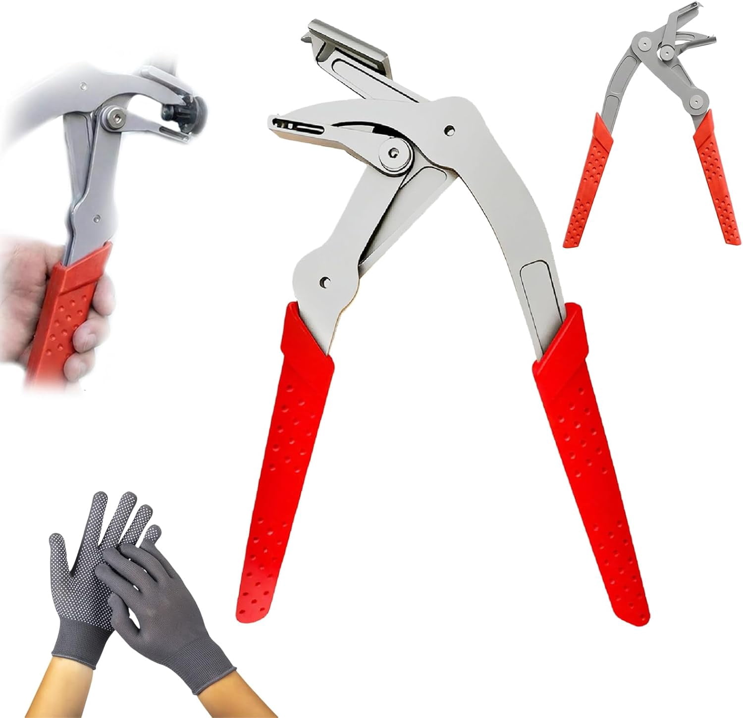 Car Clip Pliers & Trim Removal Tool, Spring-Loaded Fastener Rivet Remover for Auto Door Panels, Auto Fastener Clip Removal Pliers for Interior & Exterior Trim, Mechanic, Damage-Free Disassembly