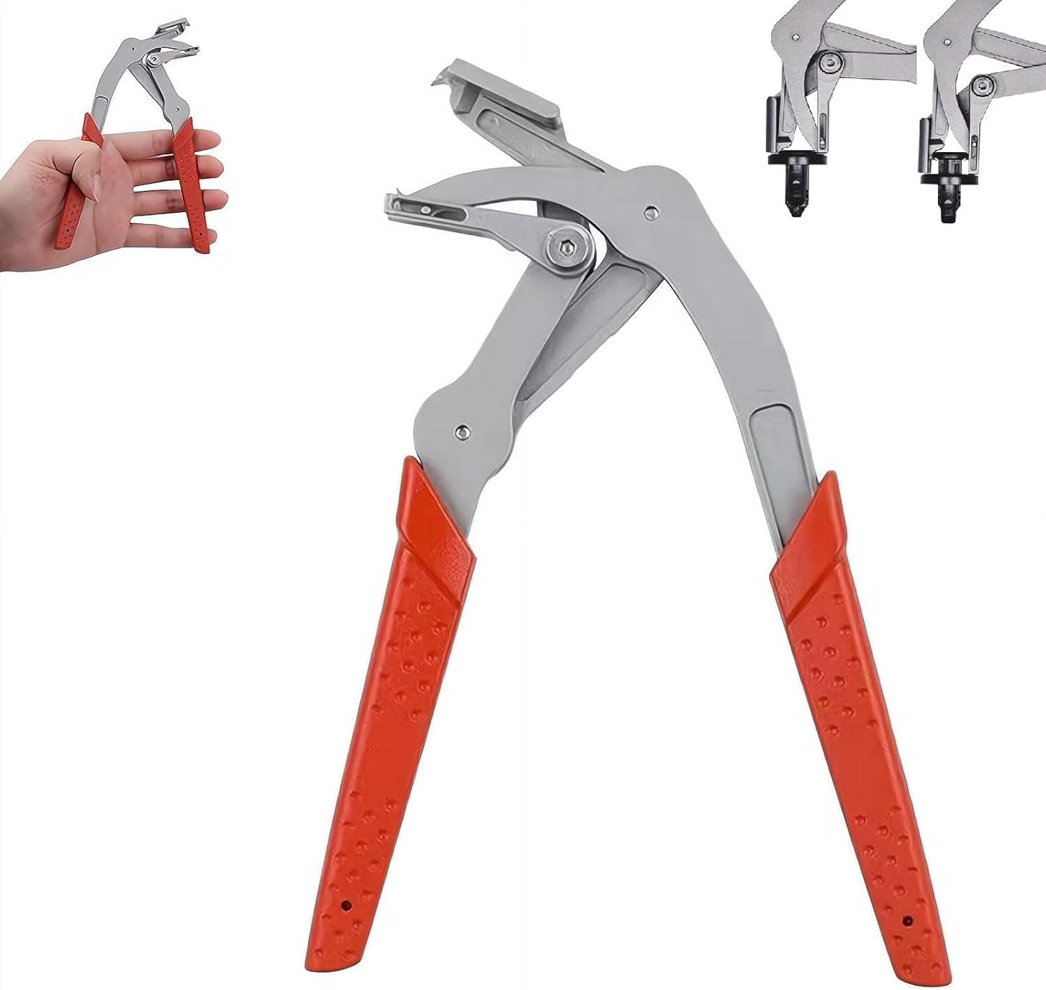 Car Clip Pliers & Trim Removal Tool, Spring-Loaded Fastener Rivet Remover for Auto Door Panels, Interior & Exterior Trim, Mechanic, Damage-Free Disassembly