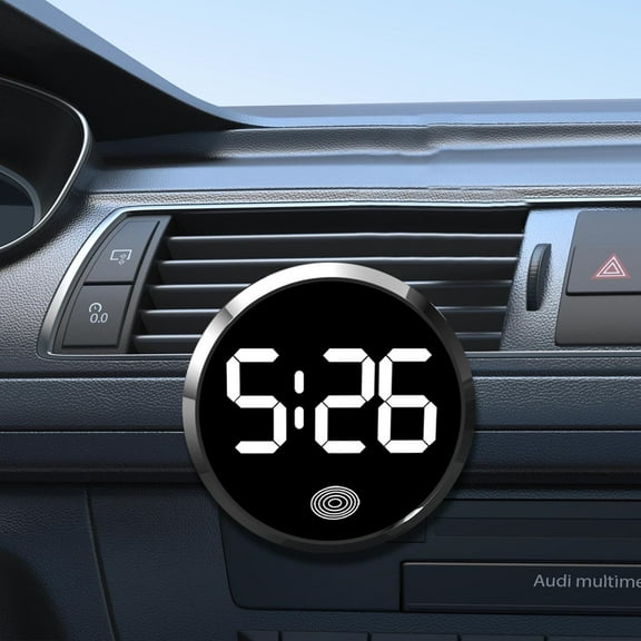 Car Clocks for Dash Stick on Digital Dashboard Car Clock LED Time Display Car Dashboard Watch Car Interior Accessory for Car Bike