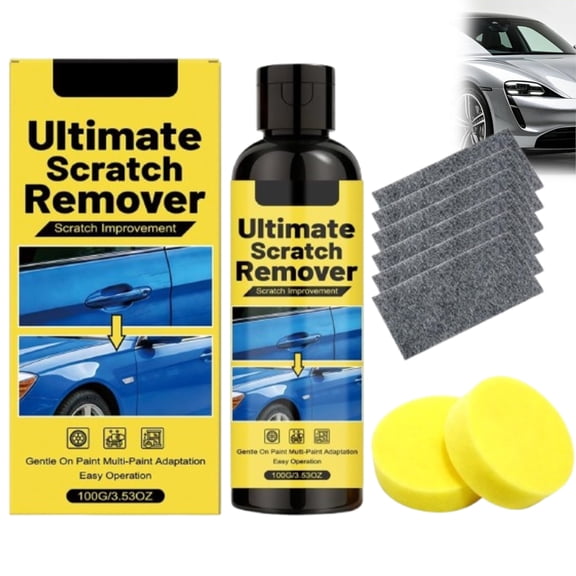Car Cloth Scratch Remover | Ultimate Car Scratch Remover | Cars Scratches Repair Paste with Applicator Sponge & Microfiber Cloth | Easily & Quickly Repair Paint Scratches & Water Spots