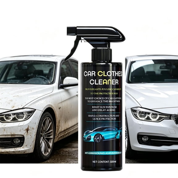 Car Clothes Body Cleaner - All-in-One Cleaner for Paint, PPF & Wheels, Streak-Free Formula with UV Protection & Dirt Repellent, No-Rinse Concentrate for Quick Detailing, 500ml