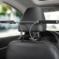 thumbnail image 1 of Car Clothes Hanger Retractable Storage Rack 45x15x8cm Telescopic Multi-Function Durable Plastic Iron Universal Easy Install for Suit Shirt Coat Back Seat Travel Organization, 1 of 5