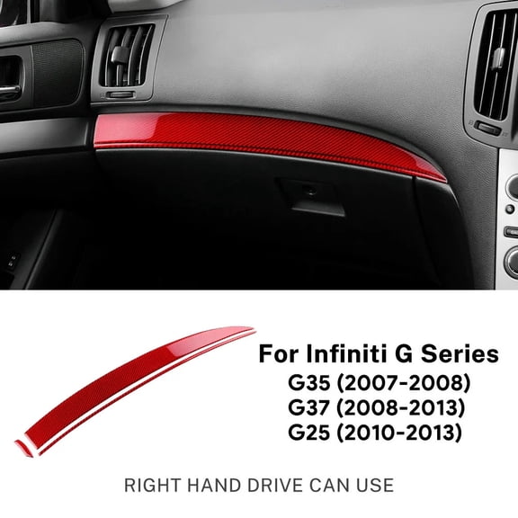 Car Co-Pilot Panel Real Soft Carbon Fiber Sticker for Infiniti G25 2010-2013 G35 2007 2008 G37 2008-2013 LHD RHD Accessories.