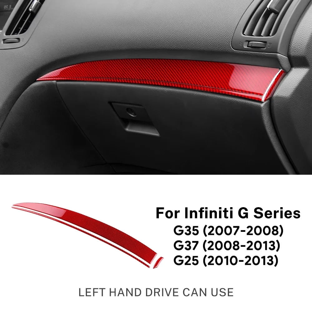 Car Co-Pilot Panel Real Soft Carbon Fiber Sticker for Infiniti G25 2010 ...