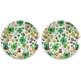 thumbnail image 1 of Car Coaster 2 Pack, St. Patrick's Day Clover Absorbent Ceramic Cup Holder Coaster with Fingertip Grip for Car Van Wheels Boats Trucks Home Decor, 1 of 6