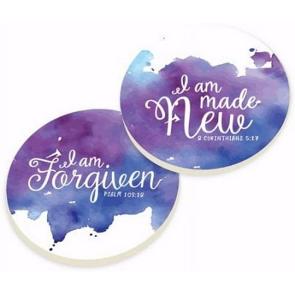 Car Coaster Set-I Am Made New (Set Of 2)