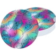thumbnail image 1 of Car Coasters 4 Pack Stone Car Cup Holder Shark Colorful Rainbow Absorbent Drink Car Coaster Ceramic Set Small 2.56 inch Cup Coasters, 1 of 6