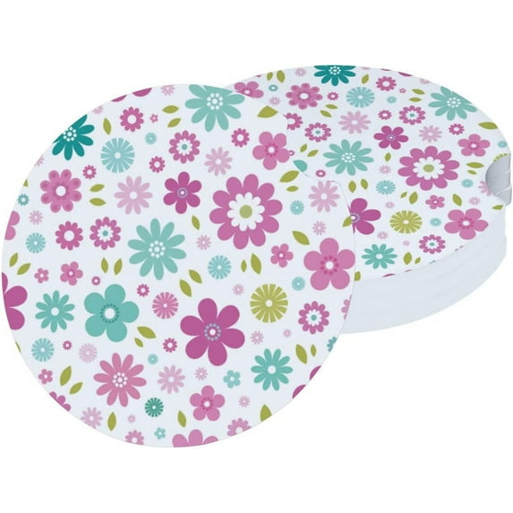 Car Coasters 6 Pack Stone Cup Holder Colorful Flowers White Absorbent Drink Car Coaster Ceramic Set Small Cup Coasters