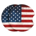 thumbnail image 1 of Car Coasters for Drinks Absorbent, Cute Car Coasters for Women & Men Cup Holder Coasters for Your Car with Fingertip Grip, Auto Accessories for Women & Men,Pack of 2（flag）, 1 of 5