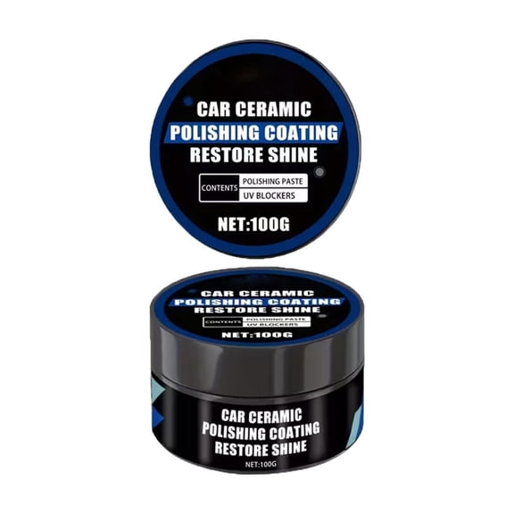 Car Coating Agent, Ceramic Car Wax Paste Auto Paint Scratch Repair Polishing Sealant Gloss Enhancer With Sponge 3.5 Oz