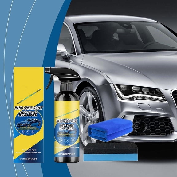 Car Coating Spray 120ml  High Gloss Mirror Finish, Scratch & UV Protection, Restores Faded Clear Coat  Easy Spray-On Car Detailing for Exterior Care