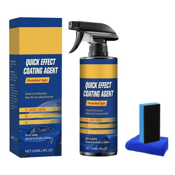 Car Coating Spray,2025 New 3 in 1 High Protection Quick Effect Coating Agent for Car,CarScratch Wax Polish Spray Waterless Wash,Oil Film Emulsion Glass Cleaner,Quickly Coat CarWax,Long-Lasting Shine