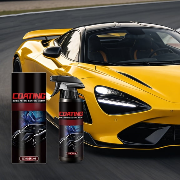 Car Coating Spray 237ml, Hydrophobic Paint Protector Brightening Spray Enhances Glossy Finish, Easy Spray Application For Vehicle Paint And Wheels DIY Auto Maintenance Detailing