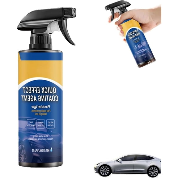 Car Coating Spray with 3-in-1 High Protection Formula, 4.06 fluid ounces,Advanced Quick-Acting Ceramic Shield for All Vehicle Paint Colors Providing Long-Lasting Shine and Waterless Wash Protection