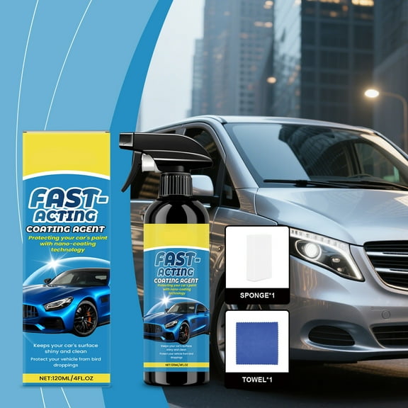 Car Coating Spray, Advanced Car Quick-Acting Coating Agent Spray, Car Coating Spray Quick Effect Coating, Quick Effect Coating Agent, 3 in 1 High Protection Quick Car Coating Spray