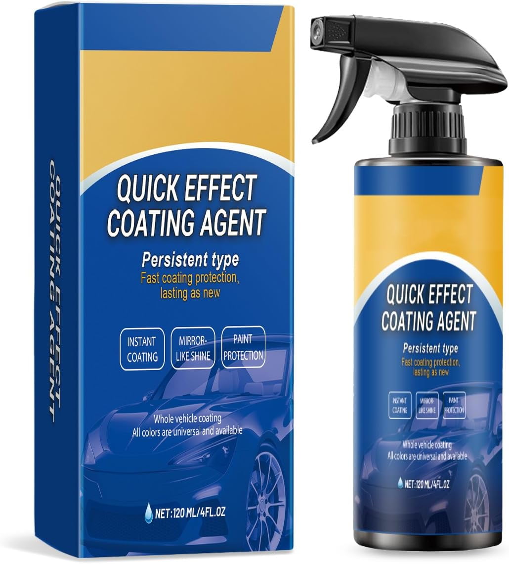 Car Coating Spray, Car Spray Coating Agent, Multifunctional Coating Renewal Agent Spray, Waterless Wash, Plastic Parts Refurbish Agent, Wax Hydrophobic Top Coat Polish (1Pcs)