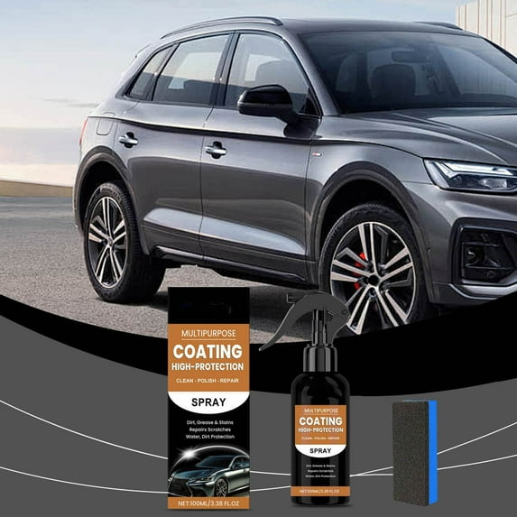 Car Coating Spray, Ceramic Coating for Car Wax Polish Paint Scratch Repair Spray, Automotive Gloss & Shine Stuff Detailing Supplies-100ml With a sponge