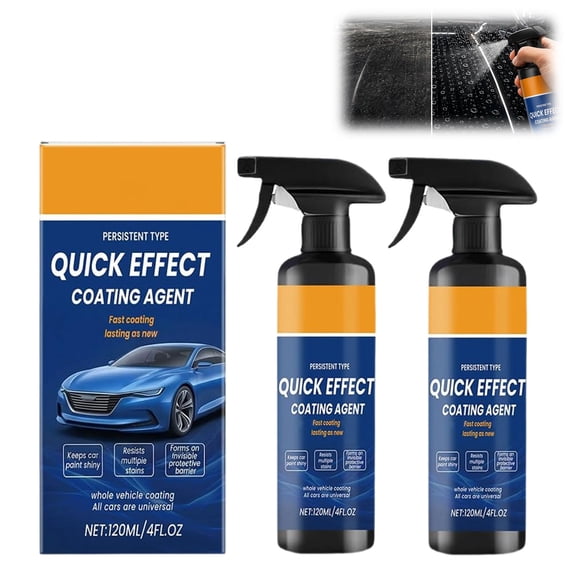 Car Coating Spray, Quick Effect Coating Agent, 2026 Advanced Waterless Car Wash & Ceramic Coat Spray for Auto Shine and Protection(2PCS)