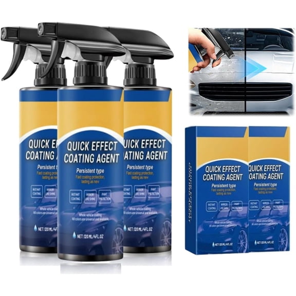 Car Coating Spray,Quick Effect Coating Agent for Car,Advanced Quick-Acting Car Scratch Wax Coating Sprays for Scratch Repair,3 in 1 High Protection Quick Car Coatings Sprays