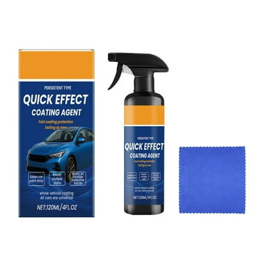 Car Coating Spray Quick Effect Coating Agent Car Coating Spray Oil Film Emulsion Glass Cleaner Quickly Coat Car Wax Long-Lasting Results Easy to Use Quick Effect Coating Agent Waterless Wash + Rag