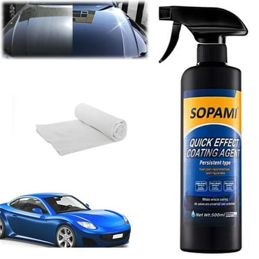 Car Coating Spray,Quick Effect Coating Agent,Quickly Coat Car Wax,Car Scratch Wax Polish Spray Waterless Wash,Oil Film Emulsion Glass Cleaner with towel