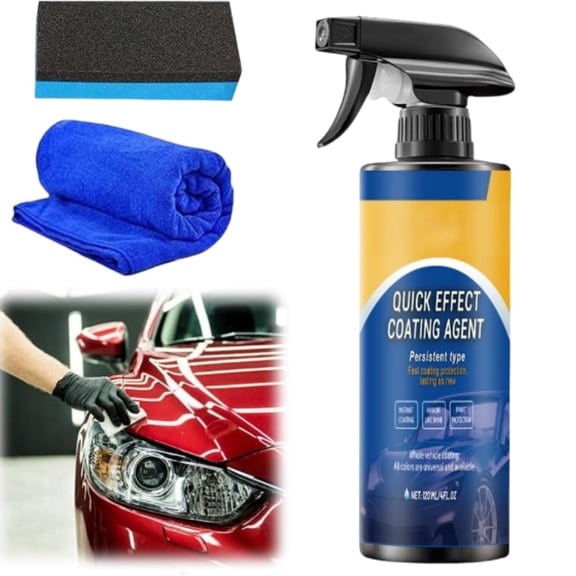 Car Coating Spray for Shine & Protection-Quick Effect Coating Agent   Scratch Repair, Oil Film Removal, Helps Refresh Exterior Gloss & Reduce Surface Buildup