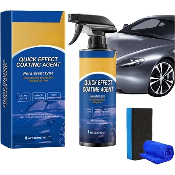 Car Coating Spray for Shine & Protection, 3-in-1 German Nano Tech, High Shine Hydrophobic Shield and UV Protection for Cars and Motorcycles.