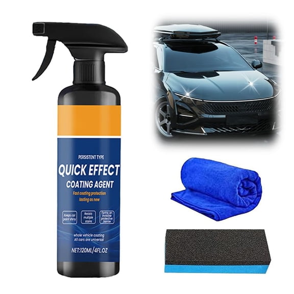 Car Coating Spray for Shine & Protection, Nano Quick-Coat Restore with Hydrophobic Ceramic Layer for Vehicles, Paint and Glass