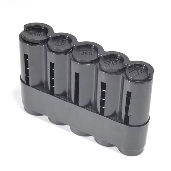 Car Coin Storage Box Holds 30-40 Coins Clear/Black