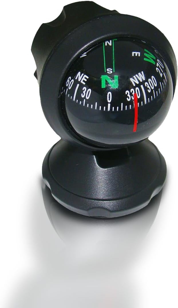 CAR COMPASS BALL Shaped Adjustable Navigation Dashboard Compass Car