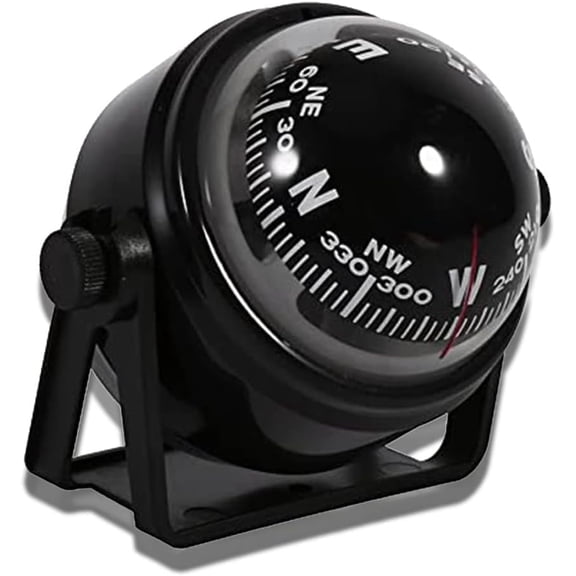 Car Compass Marine Dash Mount, LED Boat Compasses with Adjustable Mounting Bracket, Outdoor Marine Compass for Boats Cars 3.4 x 2.9 x 2.4IN