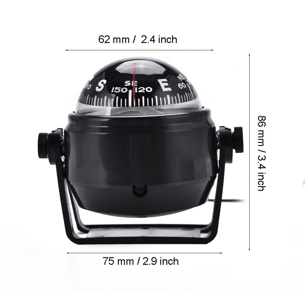 Car Compass,Outdoor High Precision LED Car Boat Marine Military Digital ...