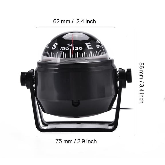 Car Compass,Outdoor High Precision LED Car Boat Marine Military Digital Magnetic Compass , Electronic Car Compass