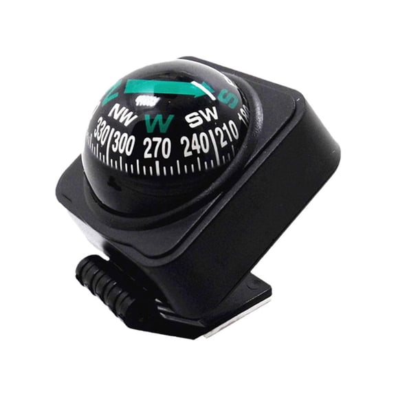 Car Compass Thermometer with 360 Azimuth Damping Dial for Vehicle Dashboard Camping Hiking
