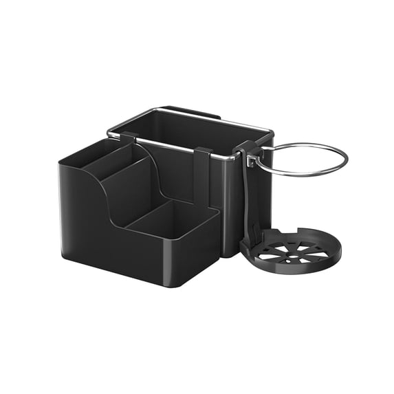 Car Console Armrest Organizer Paper Towels Holder Automobile Accessory Practical Multifunctional Removable for Car, Home and Office Black