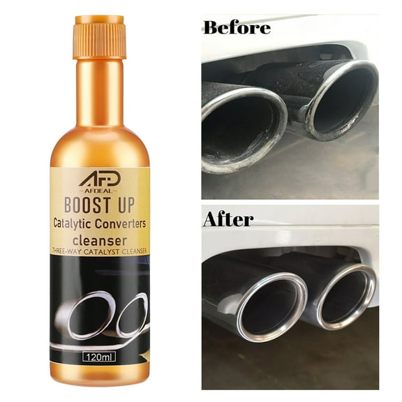 Car Converter Exhaust Cleaning Liquid, Catalytic Converter Cleaner Car Cleaning Agent Remove Carbon Deposits Engine Interior Cleaning Exhaust Gas Catalysis 120ML