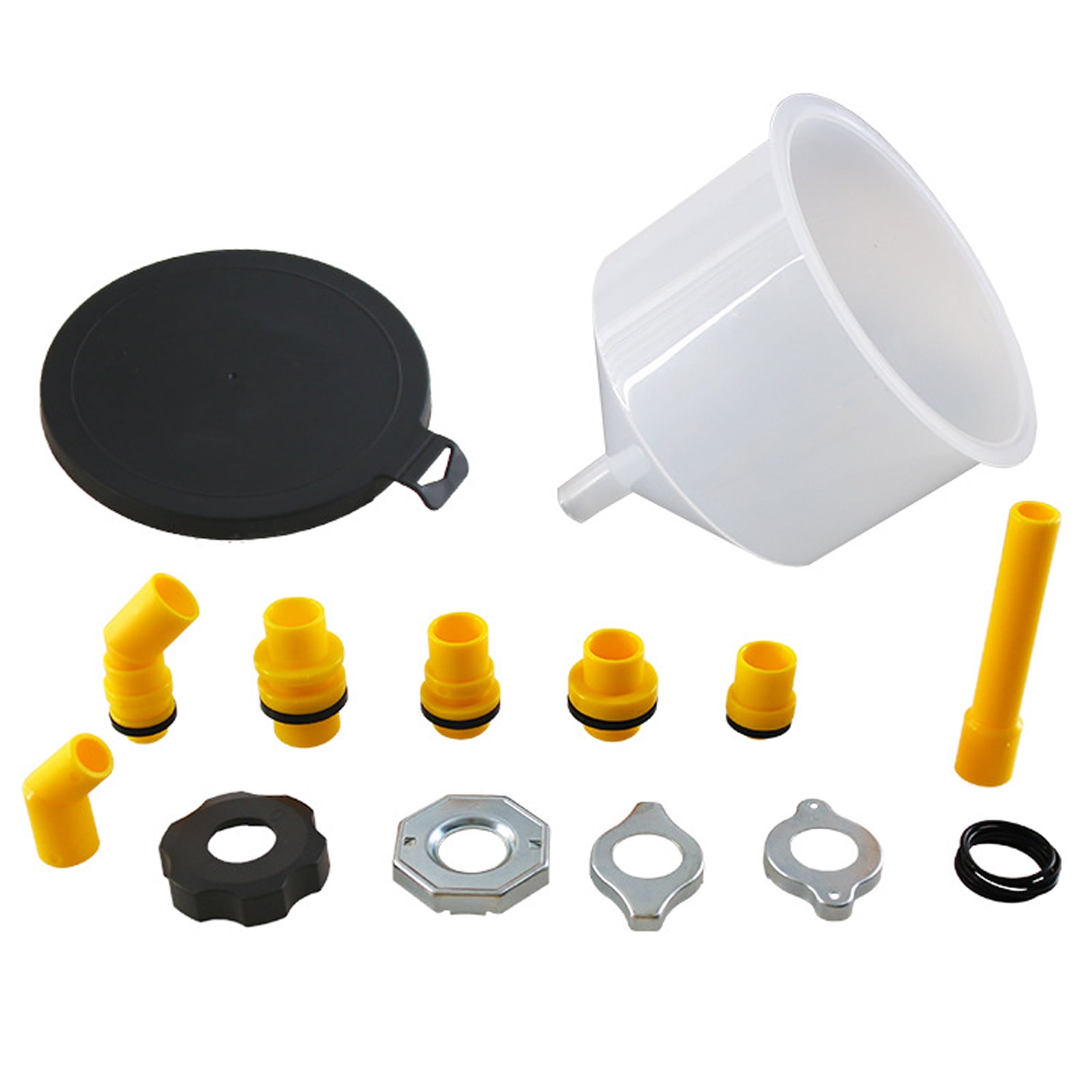 Car Coolant Filling Funnel Kit White Metal and TPR No Spill Coolant