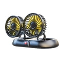 thumbnail image 1 of Car Cooling Fan,Adjustable Two/Three Head Fan Rotatable Portable Fans Low Noise Strong Circulator Cooling Fans that Blow Cold Air (Two Heads,Yellow_12V), 1 of 7
