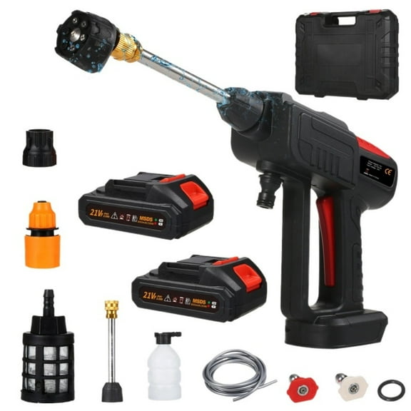 Car Cordless Power Washer 300W Faucet Self Priming Multifunctional Cleaning Machines with 6 in 1 Nozzle Auto