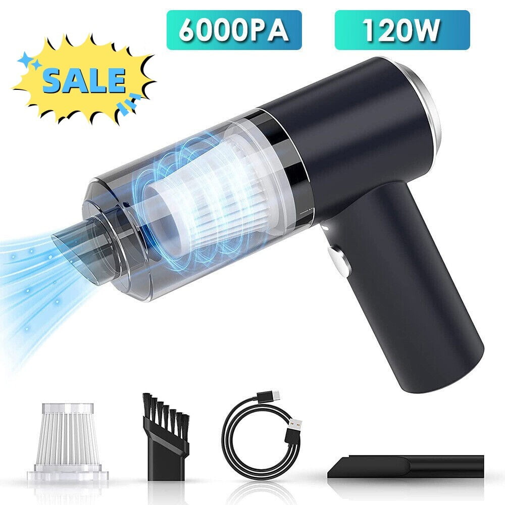 Car Cordless Vacuum Cleaner, 120W 6000PA Powerful Suction Cordless