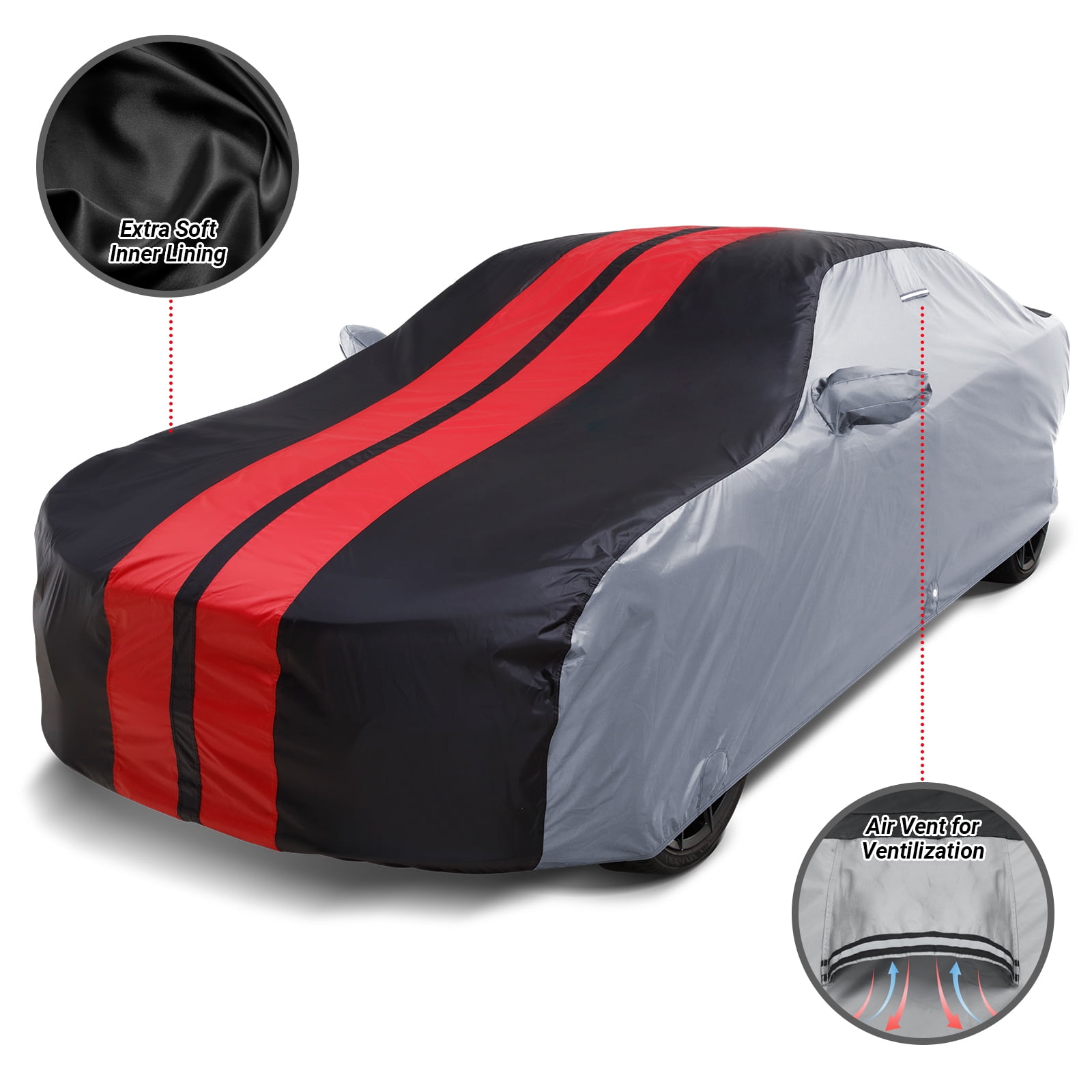 Custom Fit Car Cover For 1994-2004 Ford Mustang - Black Sapphire Metallic, All-Season Protection