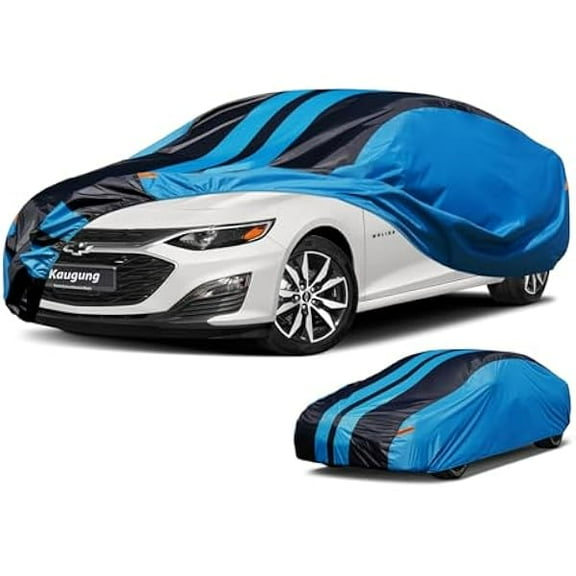 Car Cover Custom Fit Chevy Chevrolet Malibu(2016-2025) Waterproof All Weather for Automobiles,Full Exterior Cover for Lightweight Resistant Outdoor Sun UV Rain Dust Snow Wind Protection.