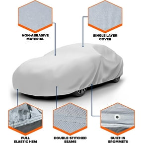 Car Cover Dirtproof, Scratch Resistant, Breathable, Dustproof, Car Cover Fits Sedans up to 200", Gray