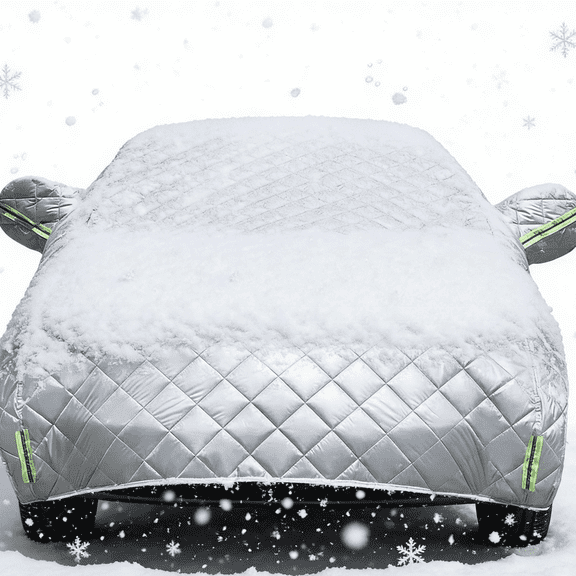 WAAYEE Heavy-Duty Winter Car Cover | 2-Layer Oxford & Frost-Proof Cotton | Waterproof & Scratch-Resistant Universal Fit