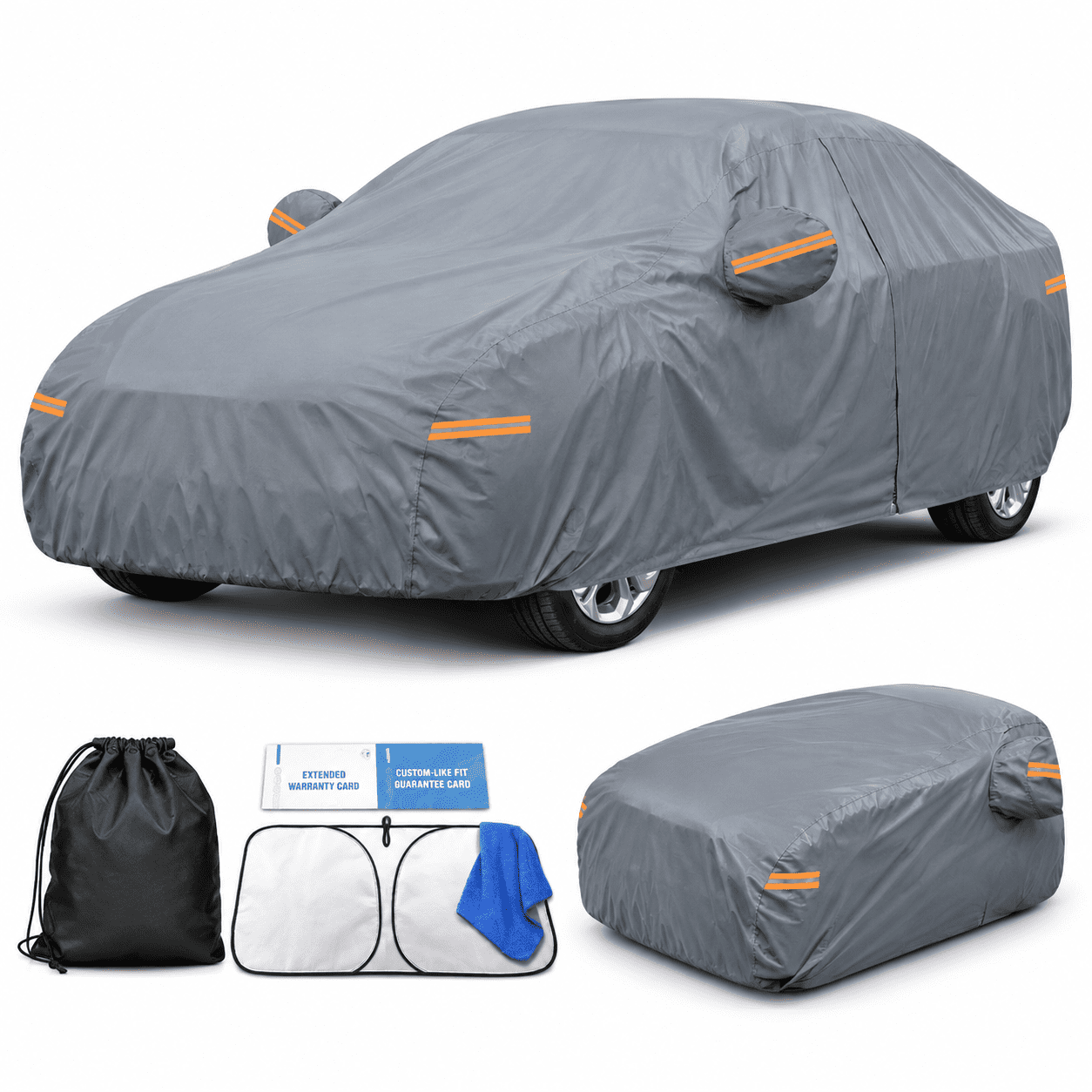 Car Cover Waterproof All-weather Outdoor Full Exterior Sedan Covers ...