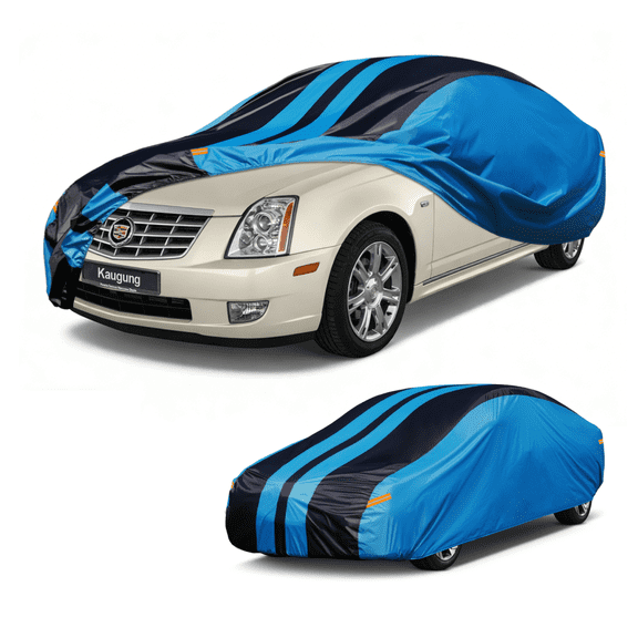 Car Cover Waterproof Custom Fit Cadillac CTS, CTS-V (2002-2007) Full Exterior Cover for Automobiles Lightweight Resistant Outdoor Sun UV Rain Dust Snow Wind Protection.