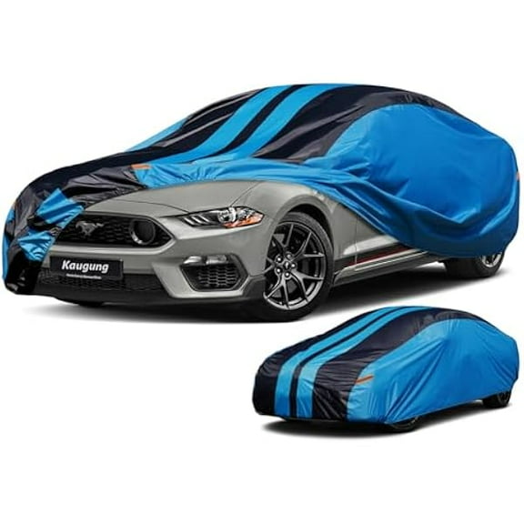 Car Cover Waterproof Custom Fit Ford Mustang(1993-2025), Full Exterior Cover for Automobiles Lightweight Resistant Outdoor Sun UV Rain Dust Snow Wind Protection.